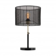 Mercator-Burnley Mesh Table Lamp - Matt Black Mesh Shade